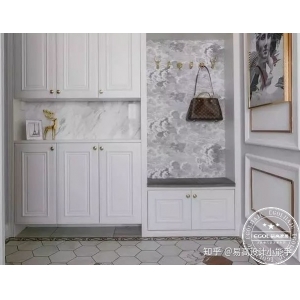 辦公室入門屏風(fēng)形象墻 戶型位置不同，玄關(guān)這樣做，入門就被驚艷到